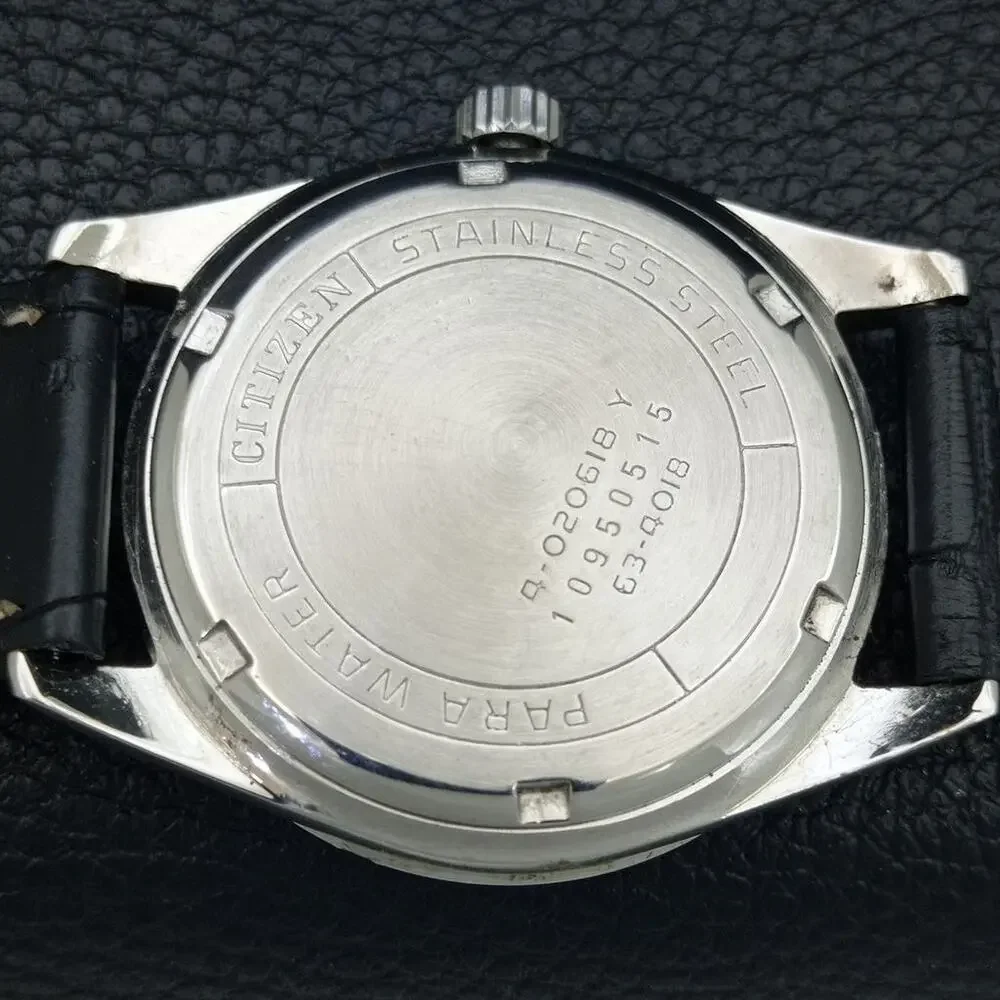 Vintage 1986 Citizen Manual Wound Mens Silver Watch & Silver accents